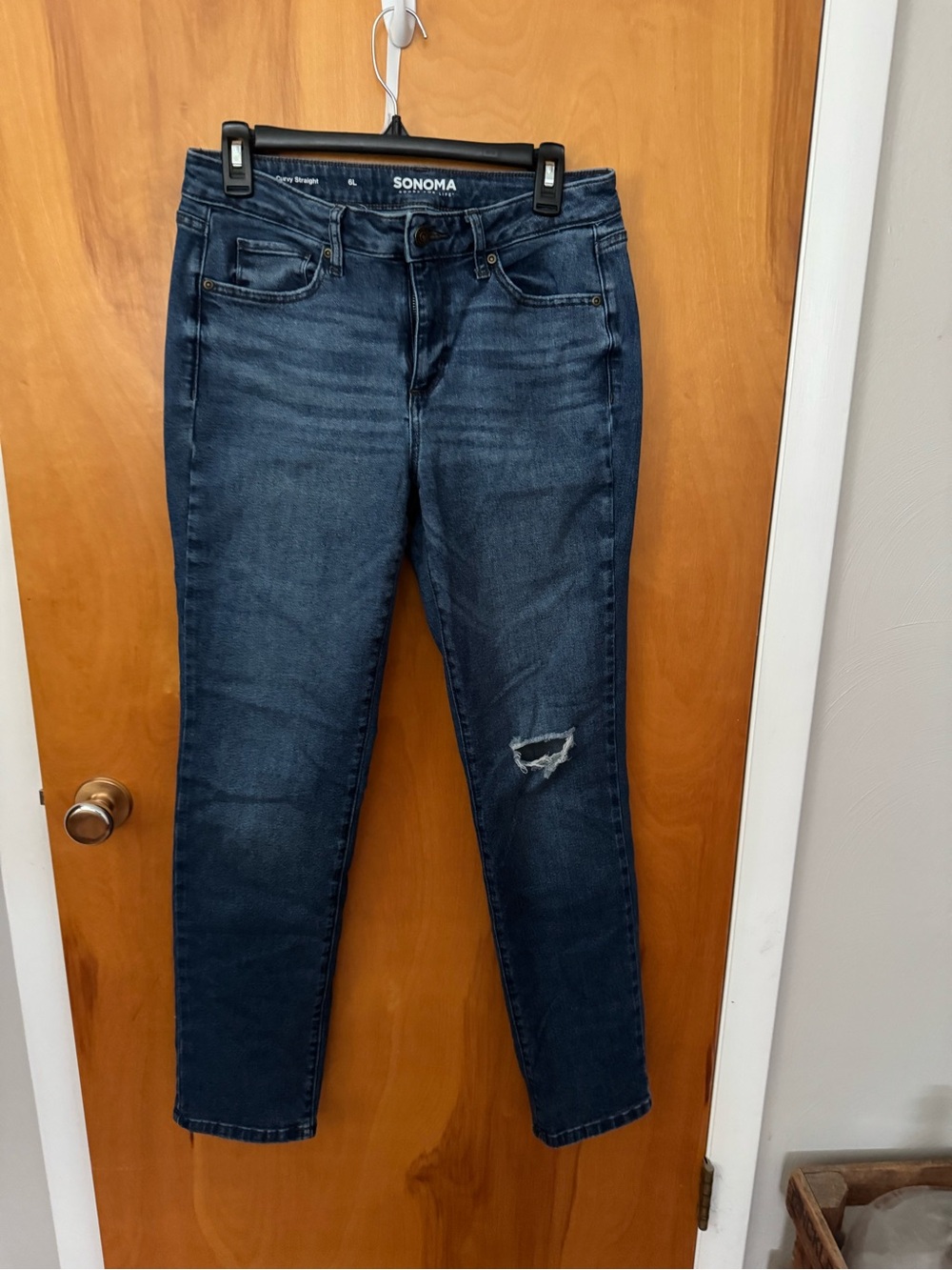 SONOMA Dark Blue Jeans with Knee Distress